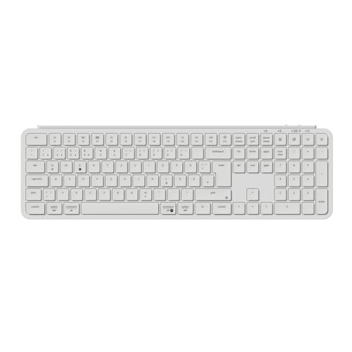 Keychron B6 Pro Ultra-Dünne Drahtlos-Tastatur, Full Size DE-ISO Layout ZMK-Customisierung Scherefuß-Tastendesign & Tastendämpfung, 3 Moden 2.4GHz/Bluetooth/Wired kompatibel Win/Mac/Linux, Weiß Keychron B6 Pro Ultra-Dünne Drahtlos-Tastatur, Full Size DE-ISO Layout ZMK-Customisierung Scherefuß-Tastendesign & Tastendämpfung, 3 Moden 2.4GHz/Bluetooth/Wired kompatibel Win/Mac/Linux, Weiß von Keychron