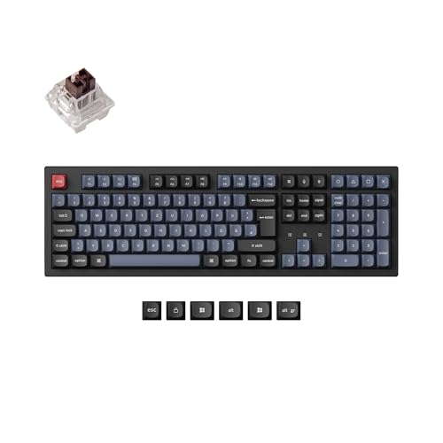 Keychron K10 Pro QMK/VIA Kabellose Mechanische Tastatur,108 Keys DE-ISO Layout Programmierbare Tastatur,Bluetooth/USB-C,RGB,Hot-Swap Brauner Schalter,Tastenkappen PBT Für Windows Mac Keychron K10 Pro QMK/VIA Kabellose Mechanische Tastatur,108 Keys DE-ISO Layout Programmierbare Tastatur,Bluetooth/USB-C,RGB,Hot-Swap Brauner Schalter,Tastenkappen PBT Für Windows Mac von Keychron