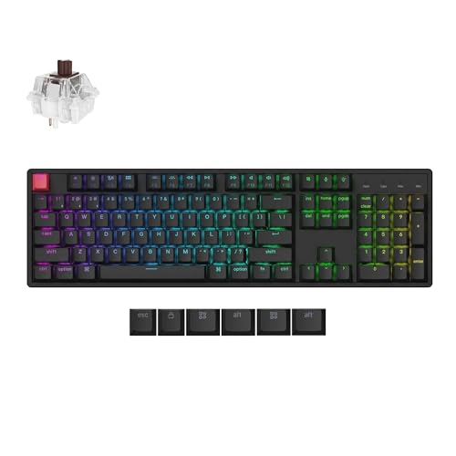 Keychron K10 Version 2 Kabellose mechanische Tastatur, Bluetooth/USB-C, RGB LED, QMK/VIA, QWERTY US, Programmable, PBT Keycaps, for Mac Windows, Super Brown Switch Keychron K10 Version 2 Kabellose mechanische Tastatur, Bluetooth/USB-C, RGB LED, QMK/VIA, QWERTY US, Programmable, PBT Keycaps, for Mac Windows, Super Brown Switch von Keychron