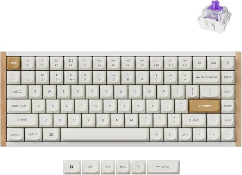 Keychron K2 HE Kabellose Magnetische Tastatur, 2.4Ghz/Bluetooth/USB-C, RGB, Hot-swap, QMK/VIA, Gateron Magnetic Switch Nebula, Kompatibel mit Mac Windows Linux, Special Edition Weiß von Keychron