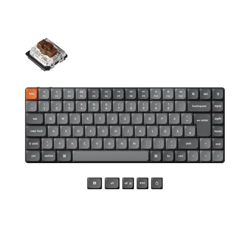 Keychron K3 Max Ultraschmale Drahtlose Mechanische Tastatur, 2,4GHz/Bluetooth/Kabelgebundener 3-Modus DE-ISO Layout QMK/VIA Anpassbarkeit RGB-Beleuchtung Braun-Schaltern Hot-Swap für Mac Windows Keychron K3 Max Ultraschmale Drahtlose Mechanische Tastatur, 2,4GHz/Bluetooth/Kabelgebundener 3-Modus DE-ISO Layout QMK/VIA Anpassbarkeit RGB-Beleuchtung Braun-Schaltern Hot-Swap für Mac Windows von Keychron