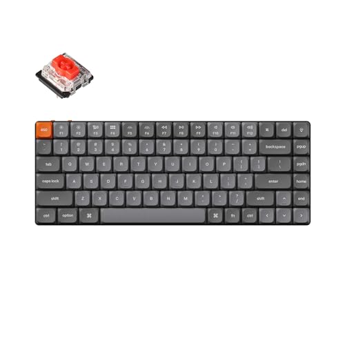Keychron K3 Max QMK/Via Mechanische Tastatur, kabellos, 75% Layout, programmierbar, RGB LED, Gateron Red Switch Hot-Swap, Aluminiumrahmen, Bluetooth/USB-C kabelgebundene Gaming-Tastatur für Mac von Keychron