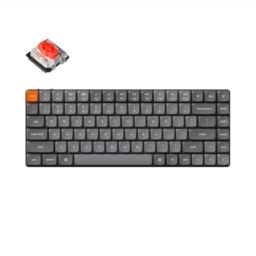 Keychron K3 Max mechanische Tastatur kabellos QMK/VIA Ultra-Slim 75% PBT Hot-Swap Hintergrundbeleuchtung RGB Gateron Low-Profile MX Red Switch, italienisches Layout von Keychron