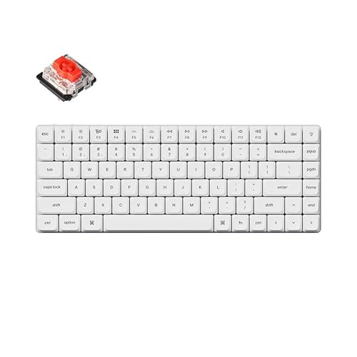 Keychron K3 Pro QMK/VIA Kabellose Mechanische Tastatur Weiß, Layout 75% ANSI/US, Bluetooth/USB-C, RGB LED, Gateron Low-Profile Red Hot-Swappable, PBT Tastenkappen Für Windows Mac von Keychron