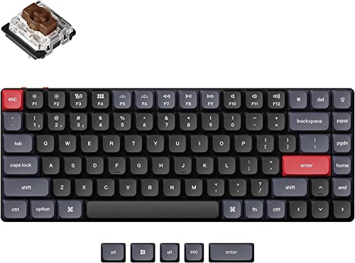 Keychron K3 Pro Ultra-Slim QMK/VIA Wireless Mechanische Tastatur, Makro programmierbar, 75% RGB-Layout mit niedrigem Profil Gateron G Pro Switch PBT keycap für Mac Windows Linux von Keychron