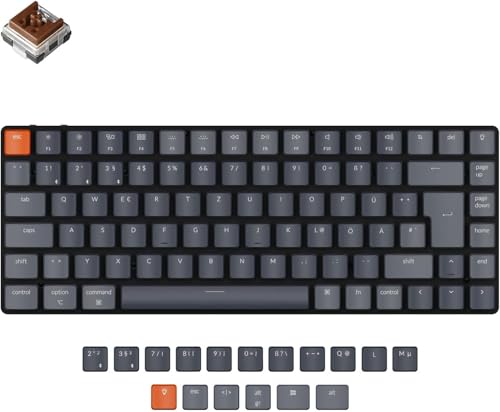 Keychron K3 Ultra-Slim Bluetooth Wireless Mechanische Tastatur, 75% ISO-DE-Layout Hot-Swap-fähig Low Profile Optischer Brauner Schalter RGB Gaming-Tastatur für Mac Windows Keychron K3 Ultra-Slim Bluetooth Wireless Mechanische Tastatur, 75% ISO-DE-Layout Hot-Swap-fähig Low Profile Optischer Brauner Schalter RGB Gaming-Tastatur für Mac Windows von Keychron