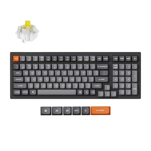 Keychron K4 Max 96% Layout QMK Wireless Custom Mechanical Keyboard, ANSI 100 Keys Bluetooth/2.4GHz/Wired with RGB Backlight, Hot-Swappable Super Banana Switch Gaming Keyboard for Mac/Windows/Linux Keychron K4 Max 96% Layout QMK Wireless Custom Mechanical Keyboard, ANSI 100 Keys Bluetooth/2.4GHz/Wired with RGB Backlight, Hot-Swappable Super Banana Switch Gaming Keyboard for Mac/Windows/Linux von Keychron