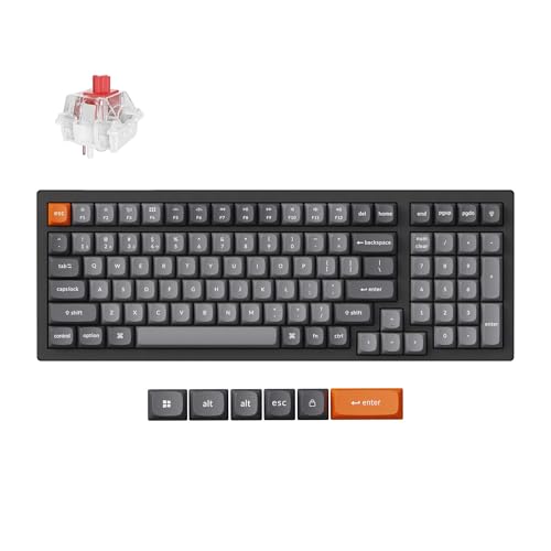 Keychron K4 Max 96% Layout QMK Wireless Custom Mechanical Keyboard, ANSI 100 Keys Bluetooth/2.4GHz/Wired with RGB Backlight, Hot-Swappable Super Red Switch Gaming Keyboard for Mac/Windows/Linux Keychron K4 Max 96% Layout QMK Wireless Custom Mechanical Keyboard, ANSI 100 Keys Bluetooth/2.4GHz/Wired with RGB Backlight, Hot-Swappable Super Red Switch Gaming Keyboard for Mac/Windows/Linux von Keychron
