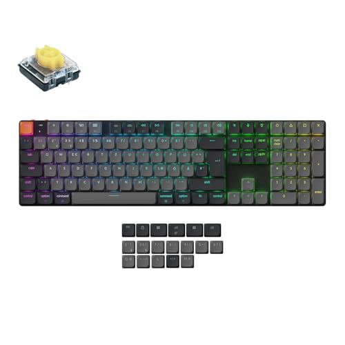 Keychron K5 Version 2 QMK Kabellose Mechanische Tastatur, DE-ISO 100% Layout Full Size QMK Bluetooth 5.2 Hot-Swap Low-Profile Banana Switches RGB Kompatibel mit Mac Windows Linux Keychron K5 Version 2 QMK Kabellose Mechanische Tastatur, DE-ISO 100% Layout Full Size QMK Bluetooth 5.2 Hot-Swap Low-Profile Banana Switches RGB Kompatibel mit Mac Windows Linux von Keychron