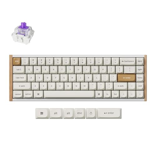 Keychron K6 HE Rapid Trigger Wireless Custom Mechanische Tastatur mit Hall-Effekt Gateron Doppelschienen-Magnetschalter, 2,4 GHz QMK Bluetooth 5.2 RGB Kompatibel mit Mac Windows Linux, Weiß von Keychron