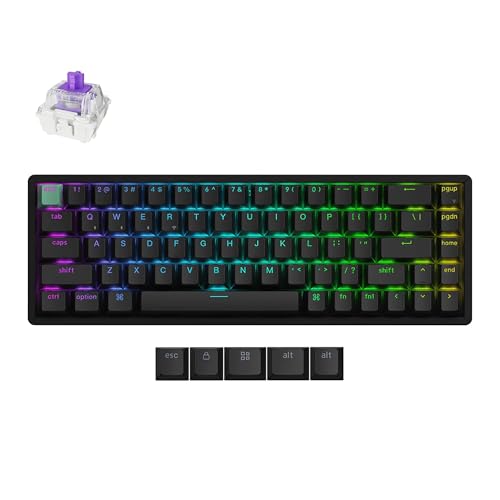 Keychron K6 HE Rapid Trigger Wireless Custom Mechanische Tastatur mit Hall-Effekt Gateron Doppelschienen-Magnetschalter, 2,4 GHz QMK Bluetooth 5.2 RGB Kompatibel mit Mac Windows von Keychron