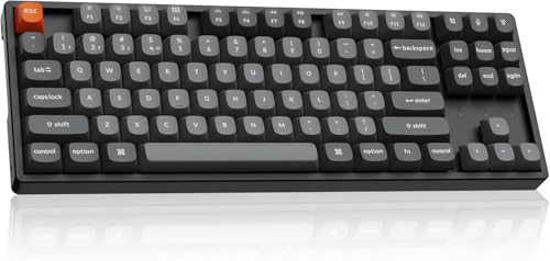 Keychron K8 Max TKL Kabellose mechanische Tastatur, QMK 2,4 GHz/Bluetooth 5.1/verkabelt mit Aluminiumrahmen, RGB-Hintergrundbeleuchtung, Hot-Swap-fähiger Super-Bananen-Switch für Mac, Windows, Linux von Keychron