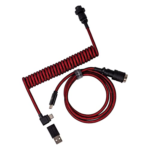 Keychron Key Premium Coiled Cable Red Angled Cab-4 Keychron Key Premium Coiled Cable Red Angled Cab-4 von Keychron