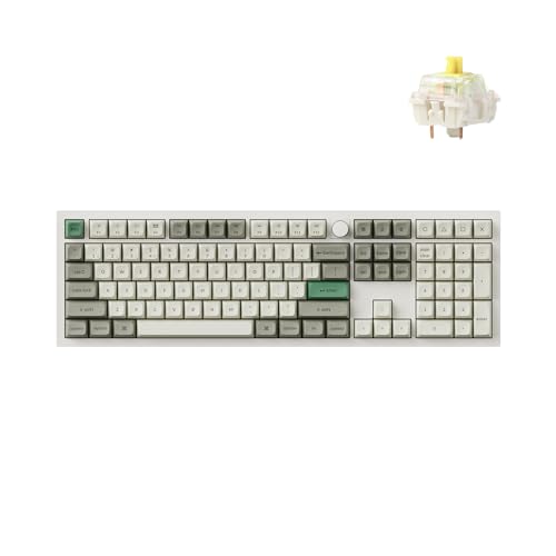 Keychron Q6 Max QMK/VIA Bluetooth Wireless /2,4 GHz/USB-C Wired Custom Mechanical Keyboard, Full Size Programmable Knob RGB Backlit Hot-Swappable Gateron Banana Switch for Mac Windows Linux - White von Keychron