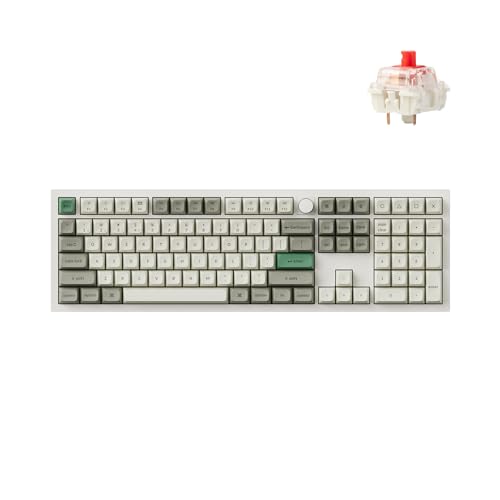 Keychron Q6 Max QMK/VIA Bluetooth Wireless /2,4 GHz/USB-C Wired Custom Mechanical Keyboard, Full Size Programmable Knob RGB Backlit Hot-Swappable Gateron Red Switch for Mac Windows Linux - White von Keychron
