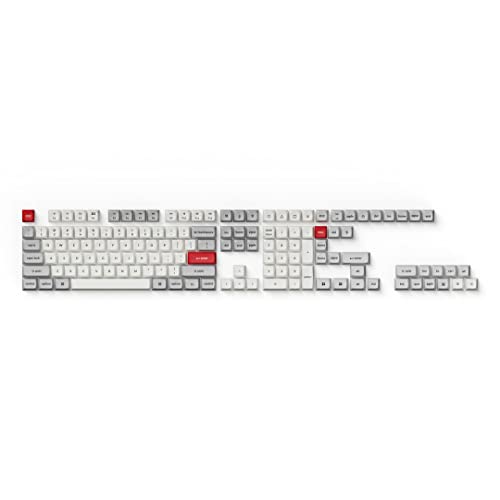 Keychron Tastenkappen Double-Shot KSA PBT Keycaps, Light Gray and White, Full Set von Keychron