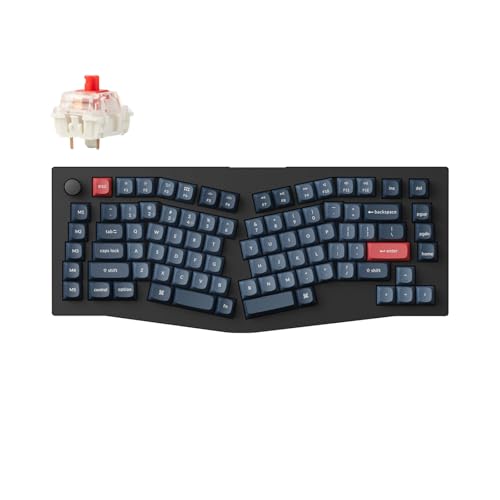 Keychron V10 Max Custom Kabellose Mechanische Tastatur, 2.4 GHz/Bluetooth/USB-C 3-Mode RGB, QMK/VIA Programmierbare Makros, Hot-Swap PBT Tastenkappen für Mac Windows Gateron Jupiter Red von Keychron
