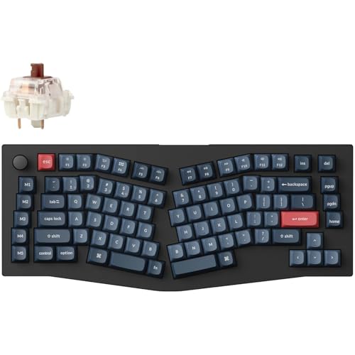 Keychron V10 Max Custom Wireless Mechanische Tastatur, 2.4 GHz/Bluetooth/USB-C 3-Mode RGB, QMK/VIA Programmierbare Makros, Hot-Swap PBT Tastenkappen für Mac Windows Gateron Jupiter Brown von Keychron