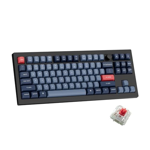 Keychron V3 Max QMK/VIA Drahtlose Mechanische Tastatur,DE-ISO TKL Layout 87 Tasten RGB Bluetooth/2.4 GHz/Wired Hot-Swappable Gateron Switch für Mac Windows Linux (Schwartz) von Keychron