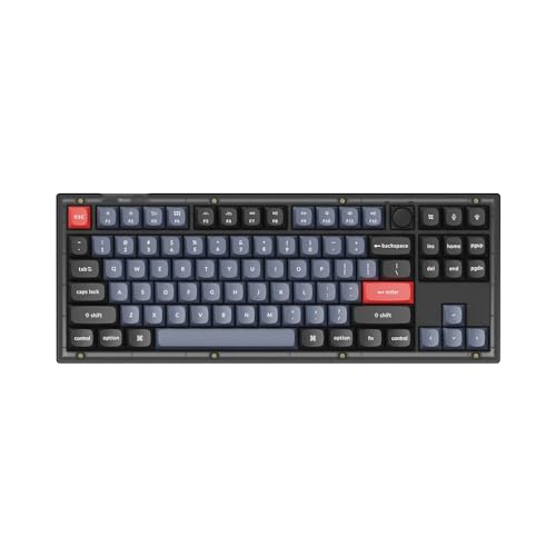 Keychron Schlüssel V3 TKL Frost Schwarz RGB Schlüssel Braun H V3-C3-DE von Keychron