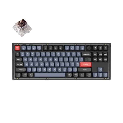 Keychron V3 QMK Personalisierte mechanische Tastatur Hot-swap OSA PBT Keycap RGB Backlight K Pro Brown Drehschalter von Keychron