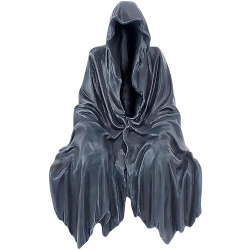 Halloween-Ornament, Geister-Spaziergangs-Hund, Statue, Horror, schwarze Robe, Ornamente, Tischdekoration, Geschenke für Freunde (schwarzer Gewand) von Keyhvao