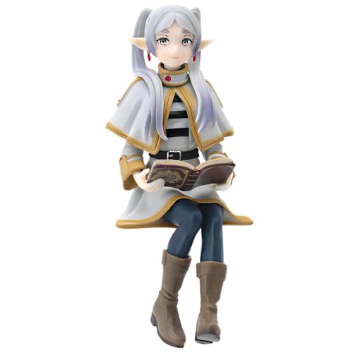 Keyhvao Frieren Figur Anime Modell in stehender und sitzender Pose, süße Elfenfiguren, Dekoration aus PVC-Material, Geschenke für den Schreibtisch, Fans, Unisex. (Sitzend) von Keyhvao