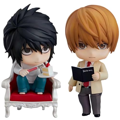 Keyhvao L, Light Yagami Figur, Beweglichkeit, Licht, Yagami, L-Figur, 10 cm, Modellstatuen, Anime, Death Note Figuren, niedliche Dekoration, PVC-Material, Geschenke für Fans und Freunde, Uni (2 Keyhvao L, Light Yagami Figur, Beweglichkeit, Licht, Yagami, L-Figur, 10 cm, Modellstatuen, Anime, Death Note Figuren, niedliche Dekoration, PVC-Material, Geschenke für Fans und Freunde, Uni (2 von Keyhvao