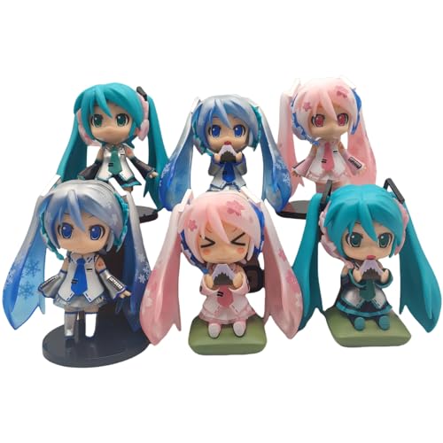 Keyhvao Miku-Figuren, Miniatur-Modell-Figuren, Anime-Figuren, niedliche Dekoration, PVC-Material, Geschenke für Dekoration, Freund, Uni (Typ A) von Keyhvao