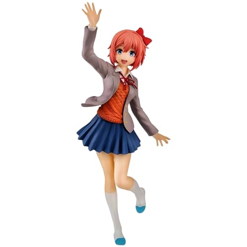 Keyhvao Sayori, Monika-Figur, niedliches Uniformmodell, Statue, Monika, Sayori, Anime-Figur, PVC-Material, Desktop-Dekoration, Geschenk für Freunde und Fans (Sayori), 18 cm von Keyhvao