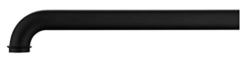 Messing Wandrohr 350mm für Röhrensiphon Siphon, Keymark Verlängerung Extra Lang Rohr mit 90° Bogen 32mm für Geruchsverschluss Flaschensiphon, Schwarz Matt von Keymark
