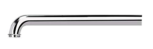 Messing Wandrohr 350mm für Röhrensiphon Siphon, Keymark Verlängerung Extra Lang Rohr mit 90° Bogen 32mm für Geruchsverschluss Flaschensiphon, Verchromt von Keymark