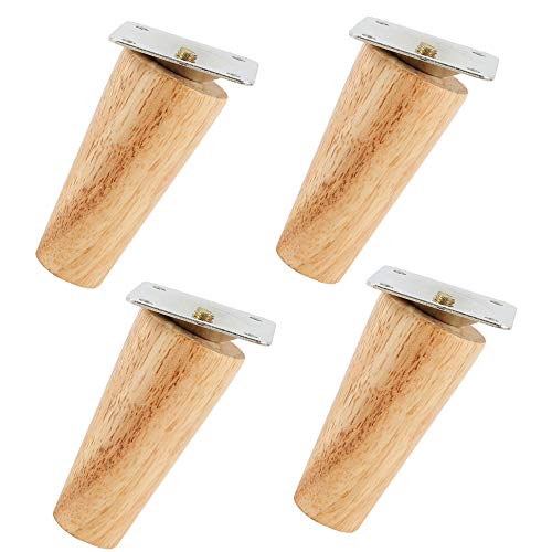 Keyohome 4 pcs Möbelbeinen Sofabeine Holzmöbelteile Beine Tischbeine konisches Sofa/Bett/Schrank für Ersatzfüße 8/15/20 cm (Konisch füße 8cm) von Keyohome