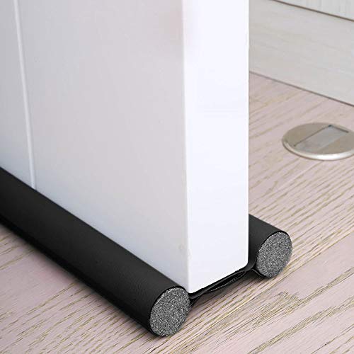 Keyohome Zugluftstopper, doppelte Isolierung, Universal-Türdichtung, wasserdicht (schwarz) von Keyohome