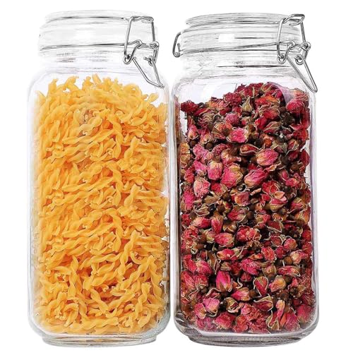 Keyoung 2 Stücke 2000ml Einmachgläser mit Bügelverschluss Luftdichte Vorratsgläser mit Deckel - Spülmaschinengeeignete Bügelgläser Keyoung 2 Stücke 2000ml Einmachgläser mit Bügelverschluss Luftdichte Vorratsgläser mit Deckel - Spülmaschinengeeignete Bügelgläser von Keyoung