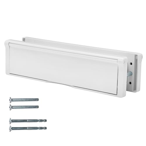 Keypak Türbriefkasten, verstellbar, für Türen aus UPVC-Verbundholz, 27 cm, Weiß, 40–80 mm Keypak Türbriefkasten, verstellbar, für Türen aus UPVC-Verbundholz, 27 cm, Weiß, 40–80 mm von Keypak