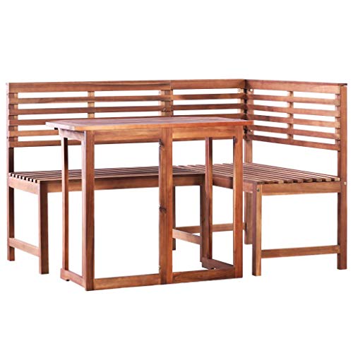 Keyroto 2-TLG. Bistro-Set Akazie Massivholz, Balkon Sitzecke, Balkon Tisch Und Stühle, Sitzgruppe Garten, Outdoor Bar, Garten Bartisch Set, Gartenbar von Keyroto