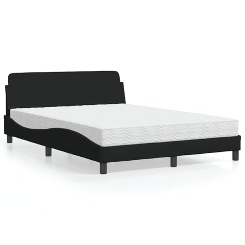 Keyroto Bettgestell für Doppelbett, Doppelbett, Einzelbett, mit Matratze aus schwarzem Stoff, 140 x 190 cm Keyroto Bettgestell für Doppelbett, Doppelbett, Einzelbett, mit Matratze aus schwarzem Stoff, 140 x 190 cm von Keyroto