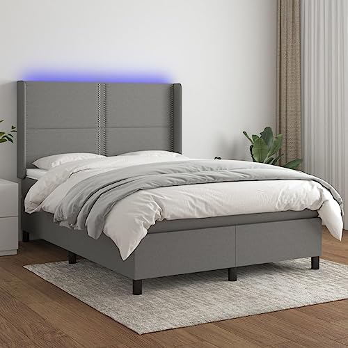 Keyroto Boxspringbett Matratze und LED Dunkelgrau 140 x 190 cm aus Stoff #02, Betten, Einzelbett, Doppelbett, Bettrahmen, Doppelbett Keyroto Boxspringbett Matratze und LED Dunkelgrau 140 x 190 cm aus Stoff #02, Betten, Einzelbett, Doppelbett, Bettrahmen, Doppelbett von Keyroto
