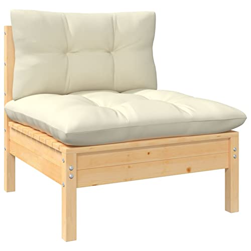 Keyroto Garten-Mittelsofa Loungemöbel Balkon Balkonmöbel Sofa Garten Gartenlounge Balkon Couch Sofa Balkon Balkon Möbel Gartenmöbel Set Balkon Loungemöbel mit Kissen in Creme Massivholz Kiefer Keyroto Garten-Mittelsofa Loungemöbel Balkon Balkonmöbel Sofa Garten Gartenlounge Balkon Couch Sofa Balkon Balkon Möbel Gartenmöbel Set Balkon Loungemöbel mit Kissen in Creme Massivholz Kiefer von Keyroto