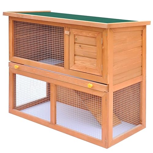 Keyroto Kaninchenstall Draußen Winterfest Kaninchengehege Hasenstall Kleintierhaus Hasenstall 1 Tür Holz Keyroto Kaninchenstall Draußen Winterfest Kaninchengehege Hasenstall Kleintierhaus Hasenstall 1 Tür Holz von Keyroto
