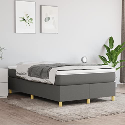 Keyroto Struktur Doppelbett Bettrahmen Doppelbett 120 x 200 Federbett mit Lattenrahmen Doppelbett-Dunkelgrau-120 x 200 cm-Typ 3 von Keyroto