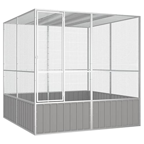 Keyroto Vogelvoliere außen Vogelvoliere Außen Winterfes Voliere Vogelkäfig Verzinkter Stahl Grau 213,5x217,5x211,5 cm Keyroto Vogelvoliere außen Vogelvoliere Außen Winterfes Voliere Vogelkäfig Verzinkter Stahl Grau 213,5x217,5x211,5 cm von Keyroto