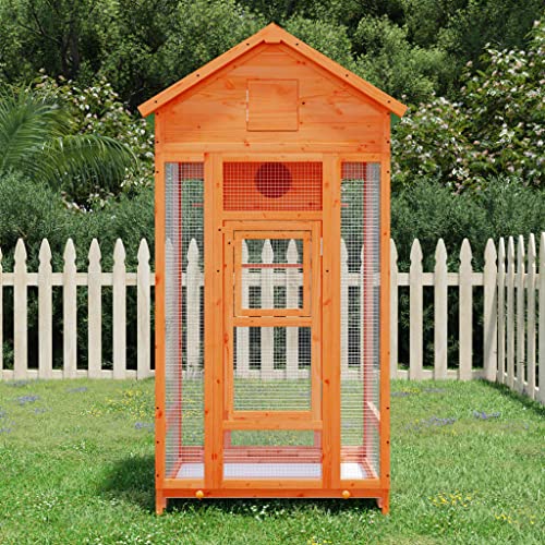 Keyroto Voliere Holz Vogelvoliere außen Vogelvoliere Außen Winterfes Massivholz Kiefer Braun 91,5x53x170 cm Keyroto Voliere Holz Vogelvoliere außen Vogelvoliere Außen Winterfes Massivholz Kiefer Braun 91,5x53x170 cm von Keyroto