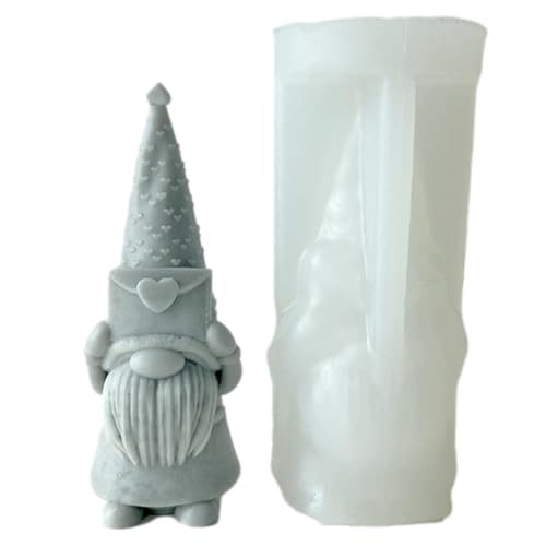 Keyubria Wichtel Silikonform Zwergsilikonformen Gießformen Weihnachten Zwergkerzenform Epoxidharzform Fondant Formen Schokoladenform Gießformen für Familie und Freunde von Keyubria