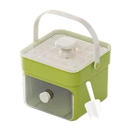 Eiswürfelmaschine Mit Presstyp, Eiswürfelbehälter Mit Deckel Und Behälter, Wiederverwendbare Eiswürfelbereiter Für Den Gefrierschrank, Für Kaffee-Cocktails und Saft Für Home Kitchen 15,2x14.2x12.9cm von Keyubria