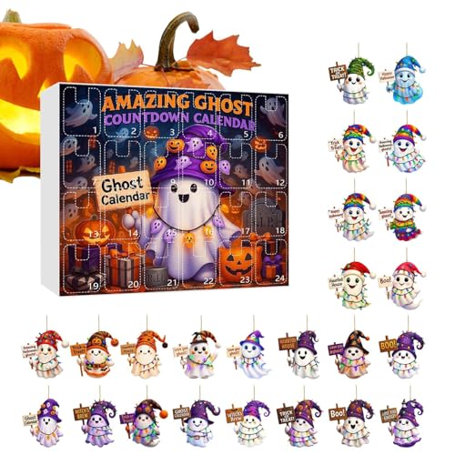 Keyubria Adventskalender - Weihnachts Countdown Kalender 24 Tage Geist Adventskalender - Festliches Acryl Deko 2D Wanddekoration Für Haus Party Wand Festliche Heimaktivitäten von Keyubria
