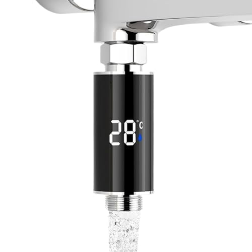 Keyubria Duschtemperatur Anzeige, Digitale LED Temperaturanzeige, Sicherer Tragbarer Digitaler Indikator für Baby Kinder Zuhause Bad Unterwegs von Keyubria