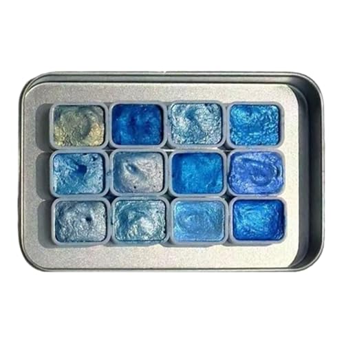 Keyubria Glitzer Aquarellfarbe Set,12 Farben Tragbares AquarellmalSet | Malzubehör Für Künstler Anfänger Kinder Mädchen Kunstlehrer Bastelbegeisterte Scrapbooker Klassenraum Keyubria Glitzer Aquarellfarbe Set,12 Farben Tragbares AquarellmalSet | Malzubehör Für Künstler Anfänger Kinder Mädchen Kunstlehrer Bastelbegeisterte Scrapbooker Klassenraum von Keyubria