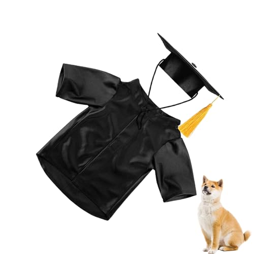 Keyubria Hundehut & Umhang | Hund Abschluss Kostüm-Set Mit Quaste Und Umhang - Kostüm-Set mit Quasten für Kleine Hunderassen, Welpen & Kätzchen von Keyubria